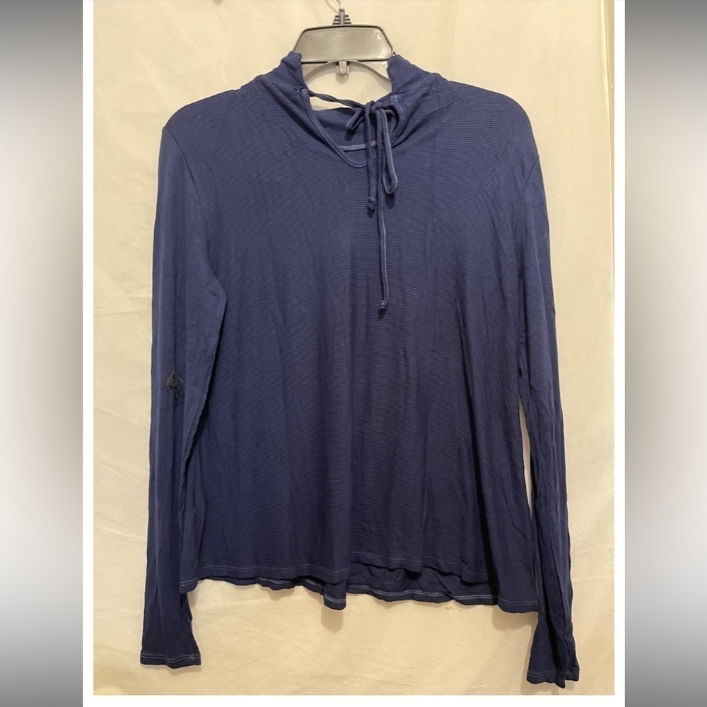 Michael Stars Women blue long sleeve pullover Hoodie
